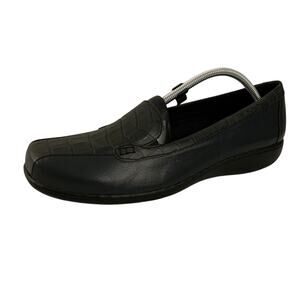 Clarks Bendable Women's Bayou Gator Print Leather Loafers Size 12W